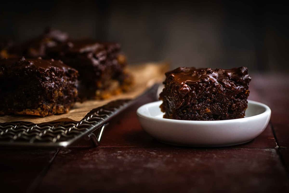 tray of brownies