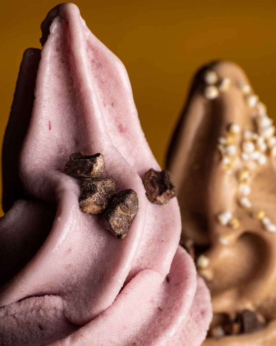 two flavors of soft serve