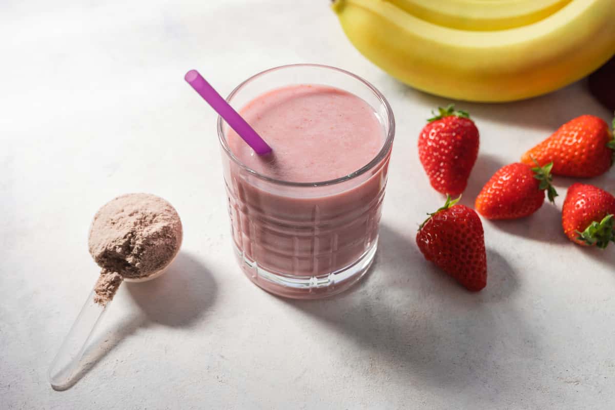 strawberry protein shake