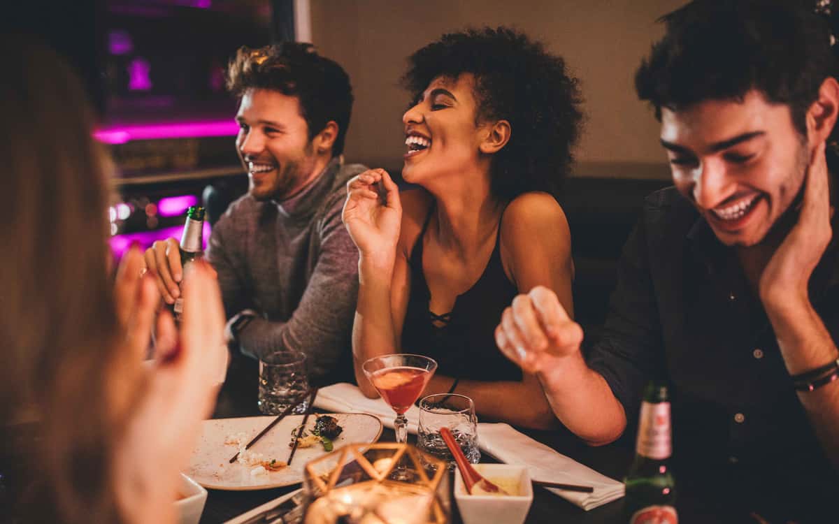 people enjoying a meal
