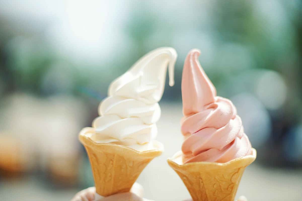two ice cream cones