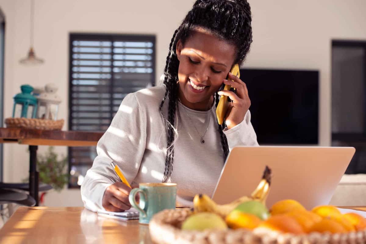 person on the phone 