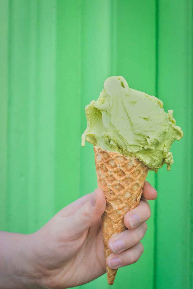 holding an ice cream