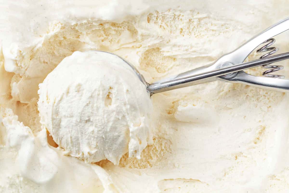 ice cream being scooped