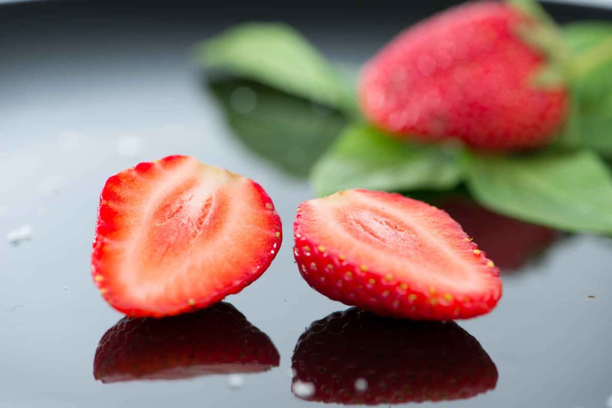slices of strawberries
