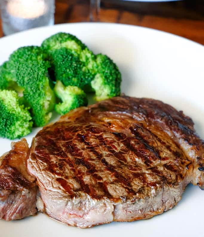 Black Angus Ribeye Steak and Broccoli