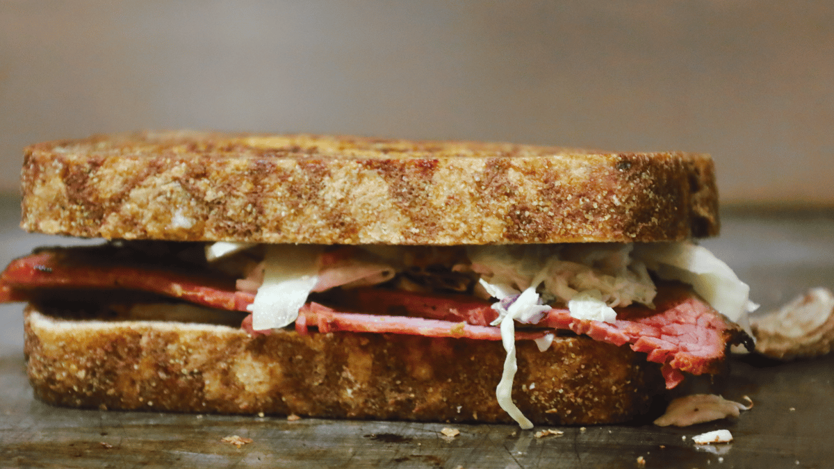 Reuben on grill