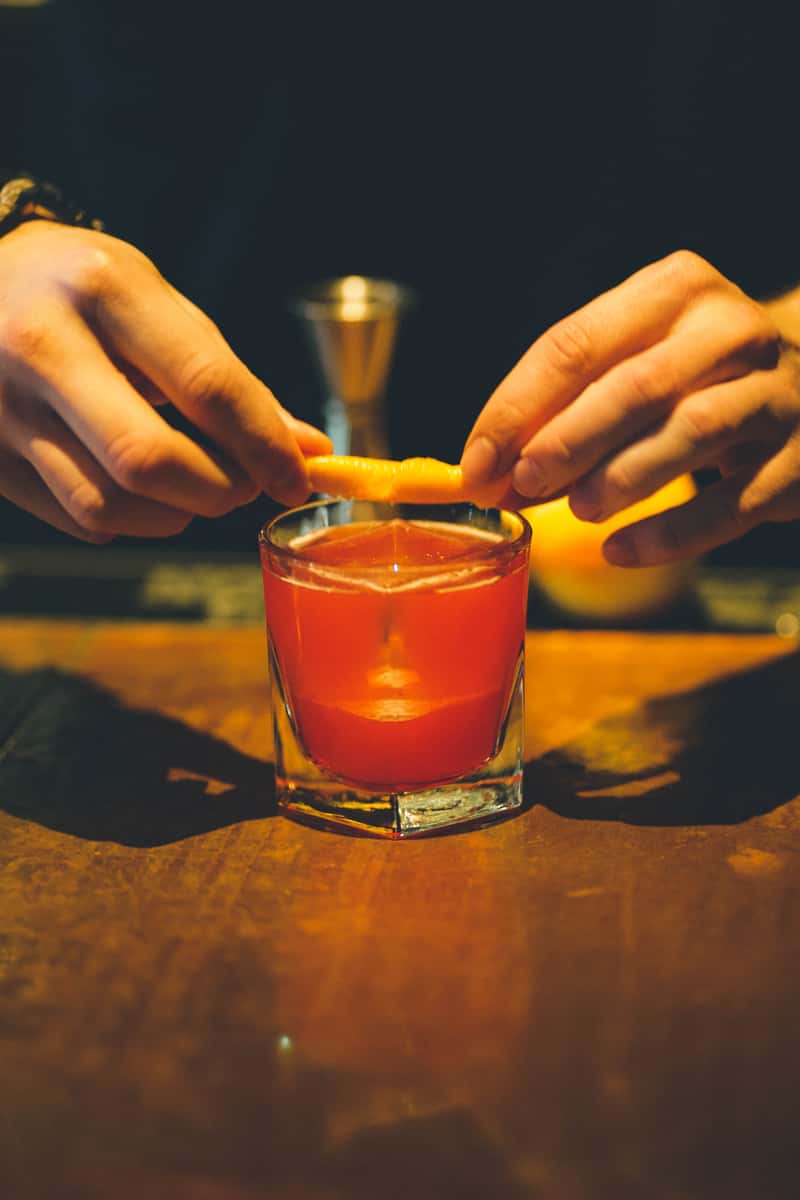 Handcrafted Old Fashions made in hosue at FoxFire Steakhouse Geneva IL