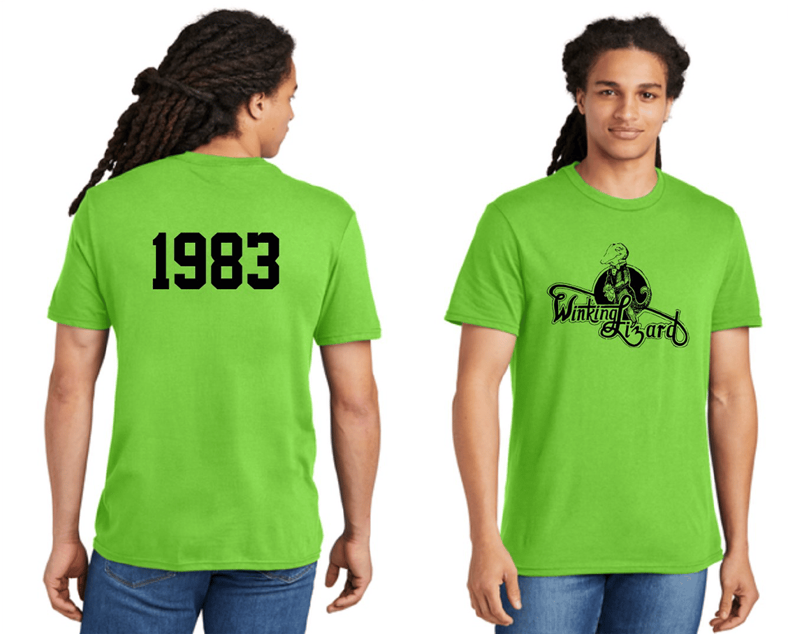 Unisex Winking Lizard 40th Anniversary T-shirt
