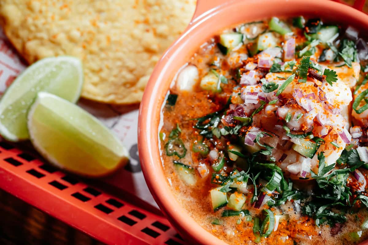 AGUACHILE DE PULPO Y CAMAROM - Food - La Tiendita Taqueria