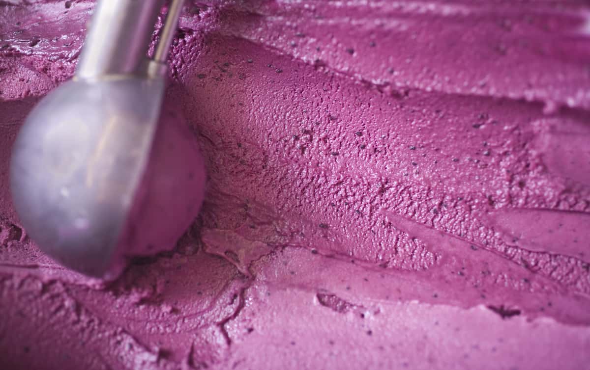 Lavender colored gelato