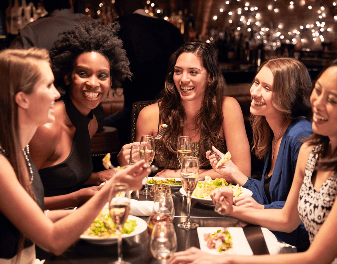women dining