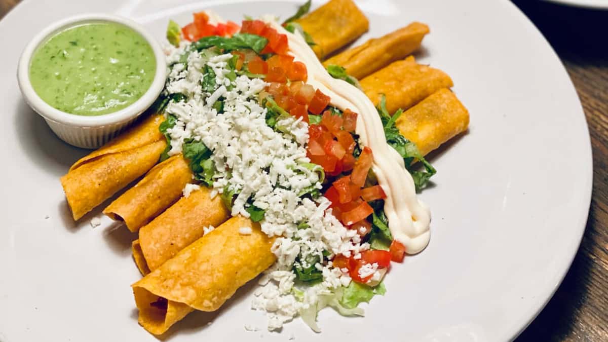 Flautas De Pollo - Food - El Patron Restaurante Mexicano