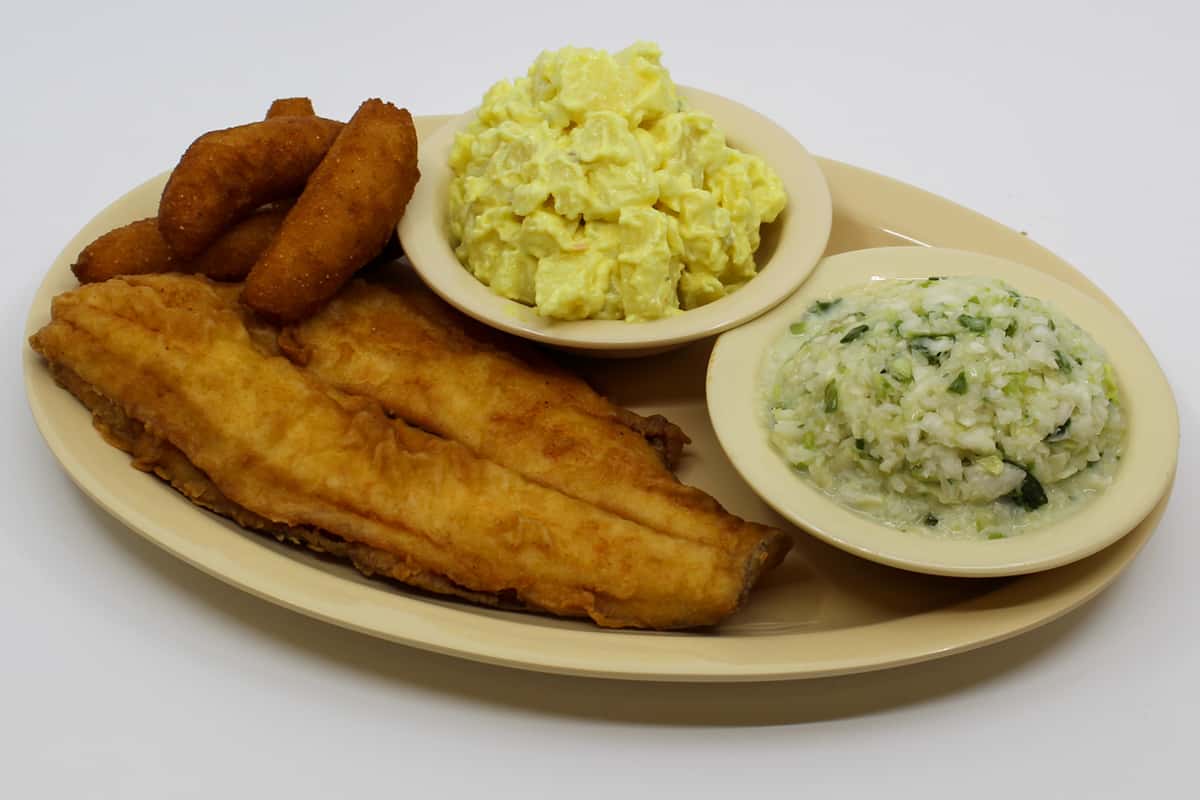 fried fish and sides