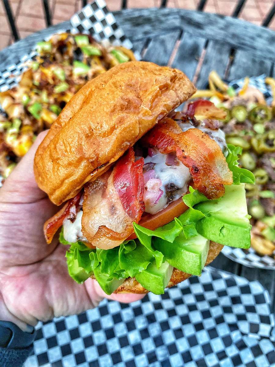 Cali Style Burger Combo Menu Grinderz American Restaurant in