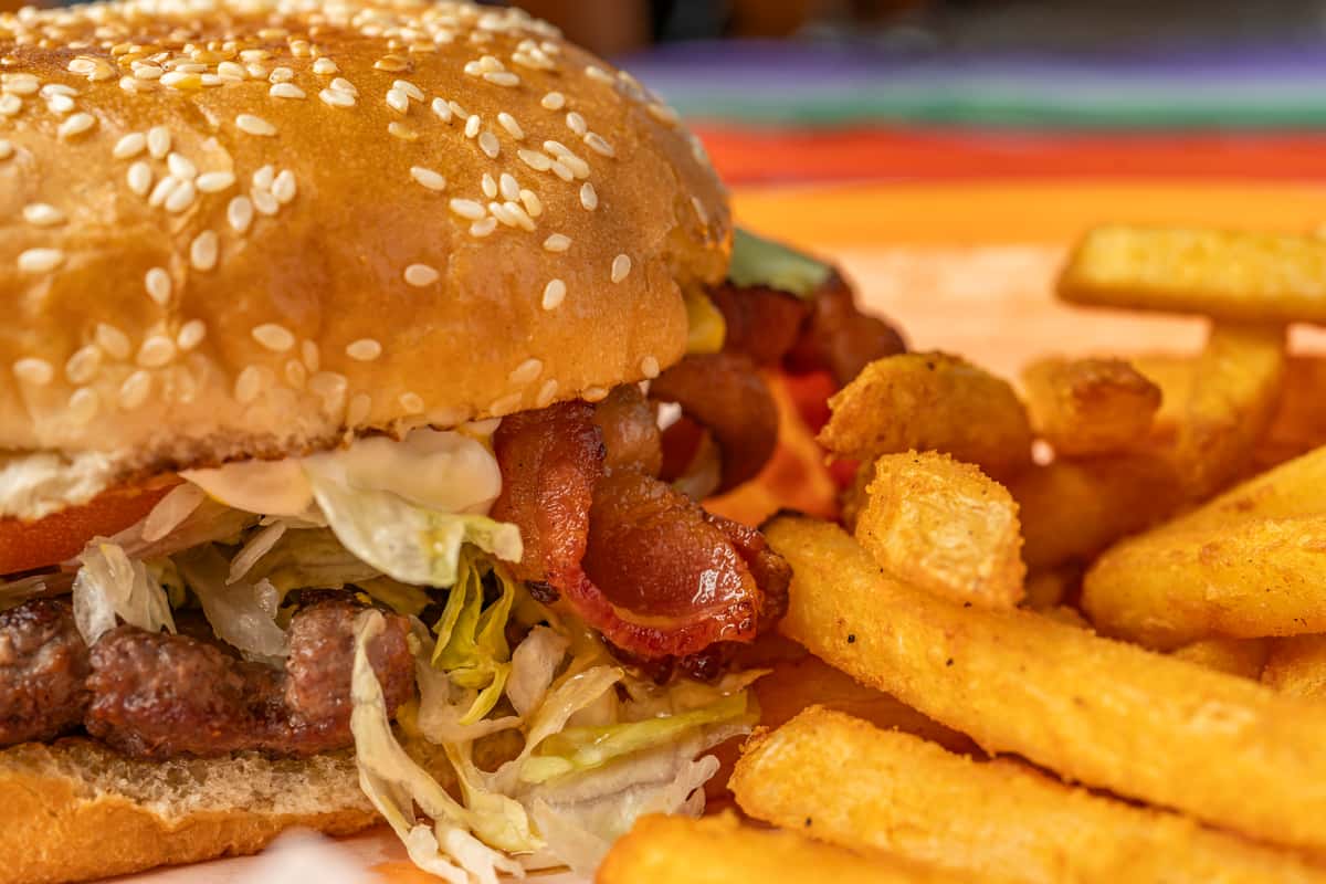 Avocado bacon burger