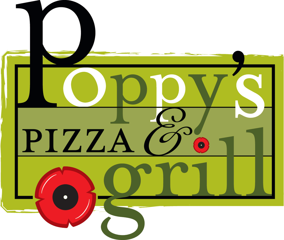 poppy's pizza & grill logo