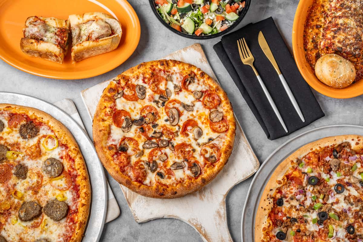 different flavors of pizza