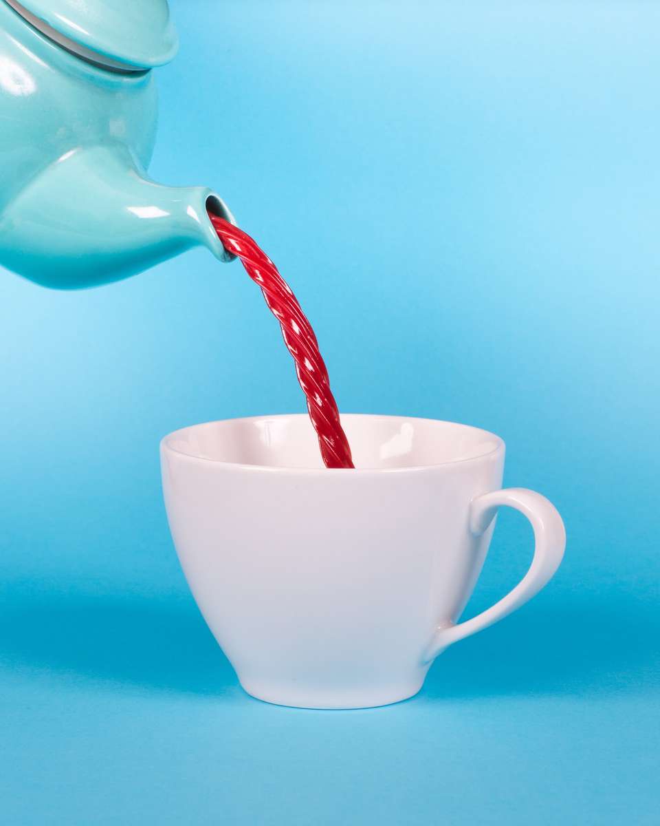 pouring red Licorice