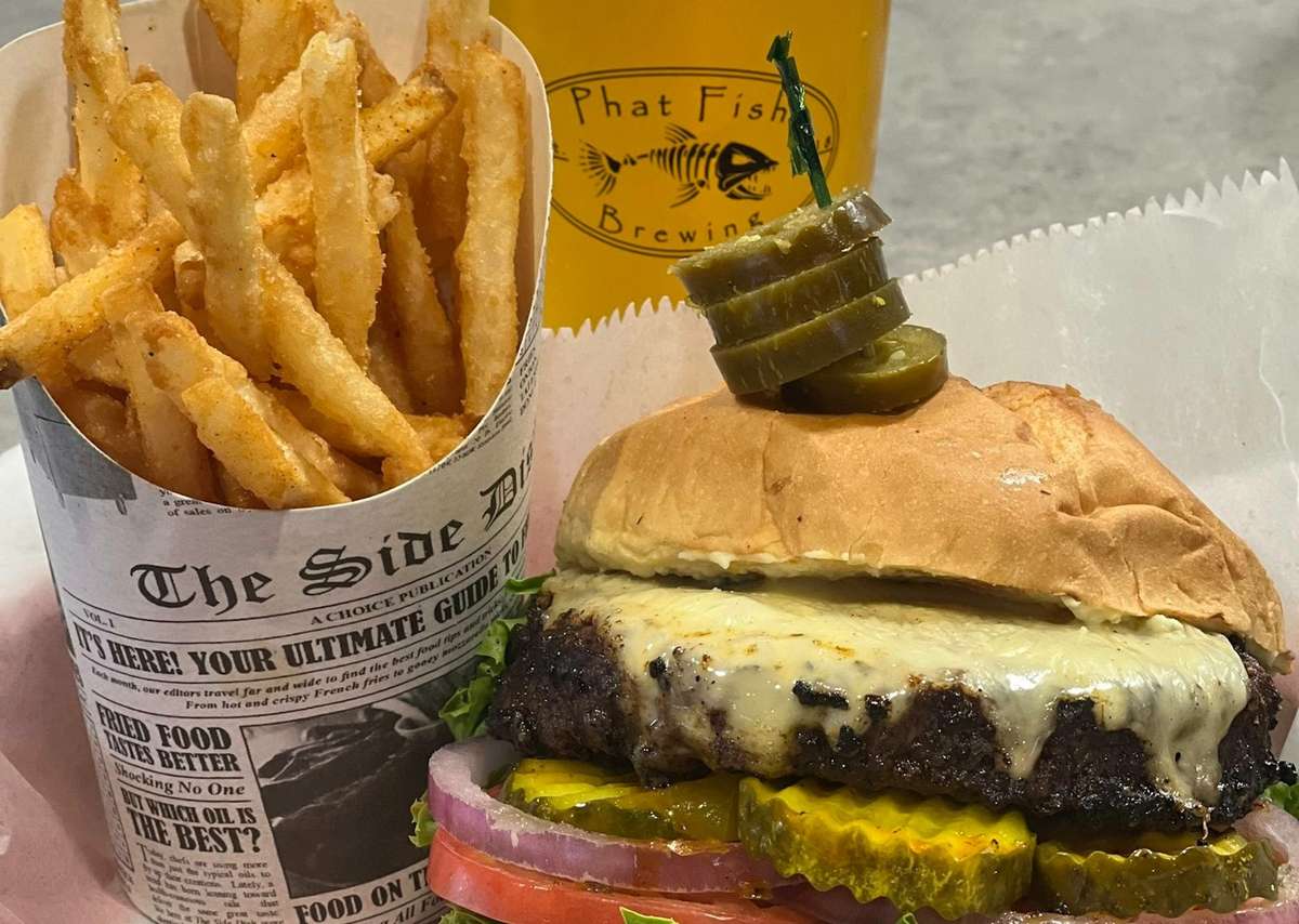 Burger and fries