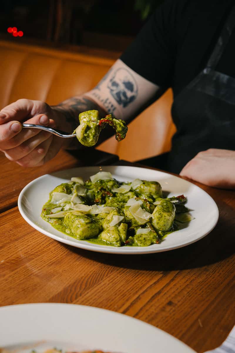 Basil gnocchi