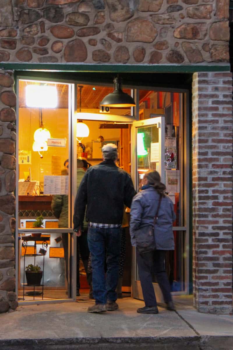 People Entering at night