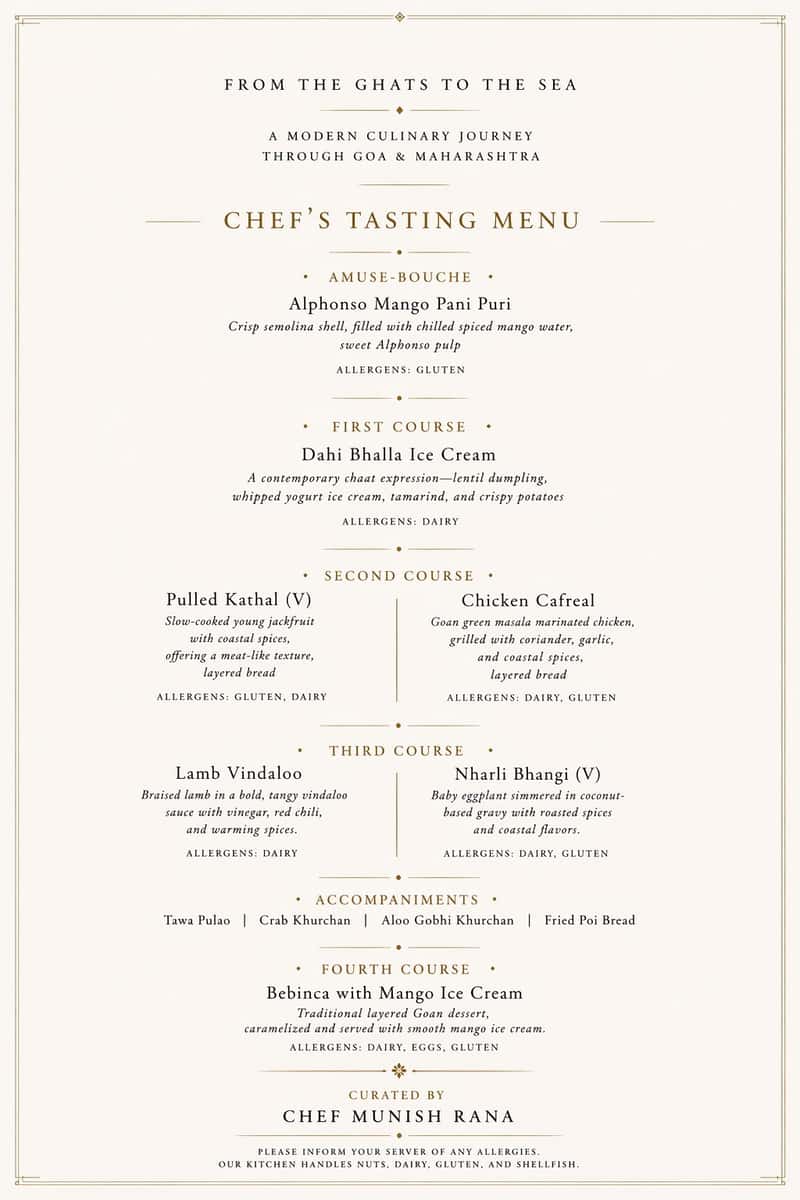 Chef's Tasting Menu at Pippal Dublin