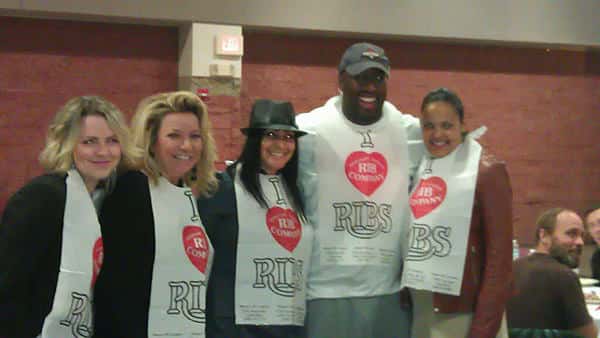 Coach Mike Brown Enjoying Rib Company Ribs