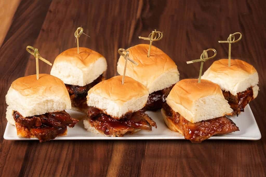 Basket of TriTip Sliders Dinner Rib Company Barbecue Restaurant