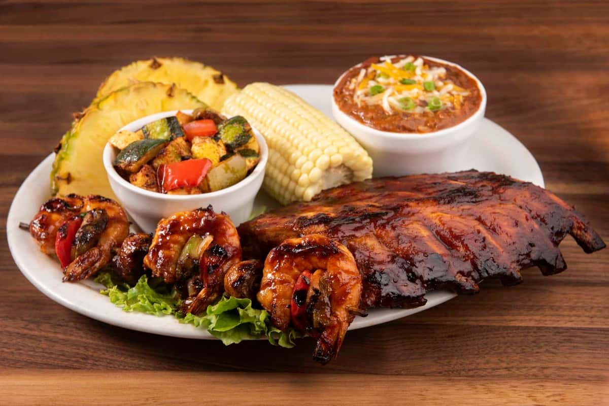 ribs and shrimp