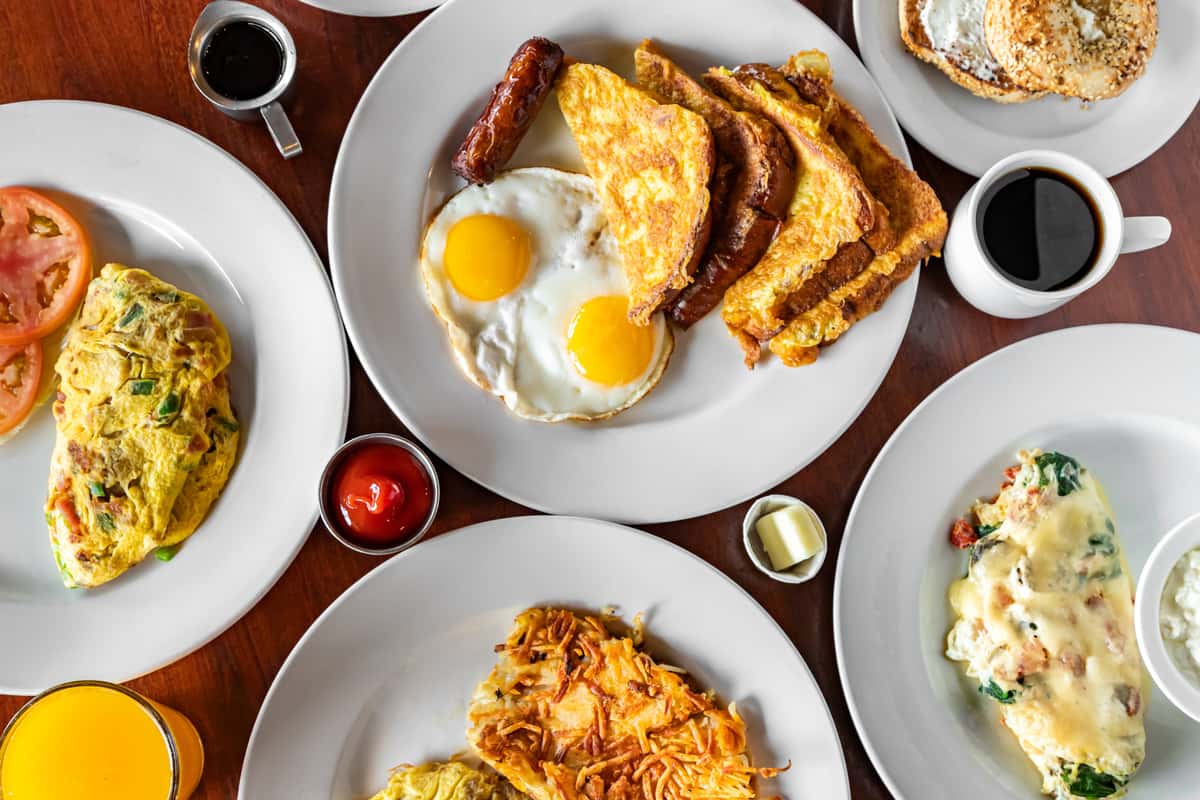 Eggs and french toasts