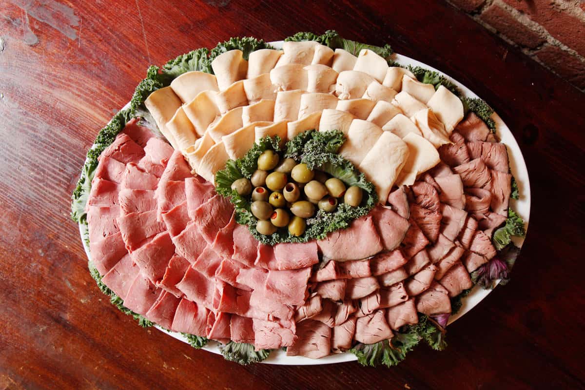 plate of meats