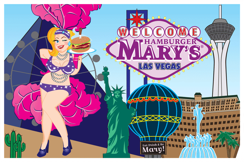 branded location-specific postcard for vegas