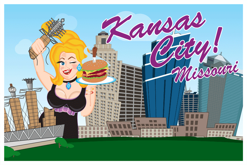 branded location-specific postcard for kansas city