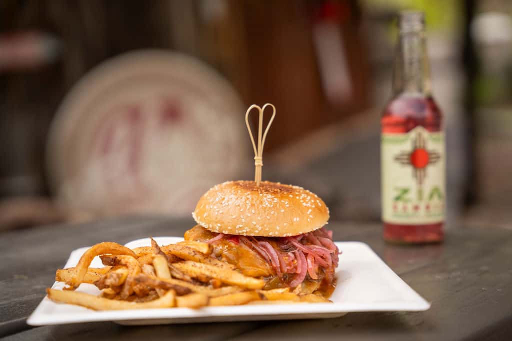 The Embudo Burger - Green Chile Cheese
