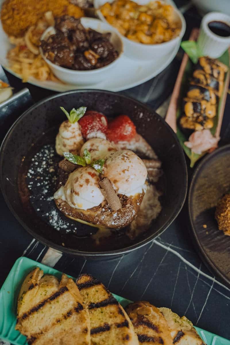 Starters, mains and dessert