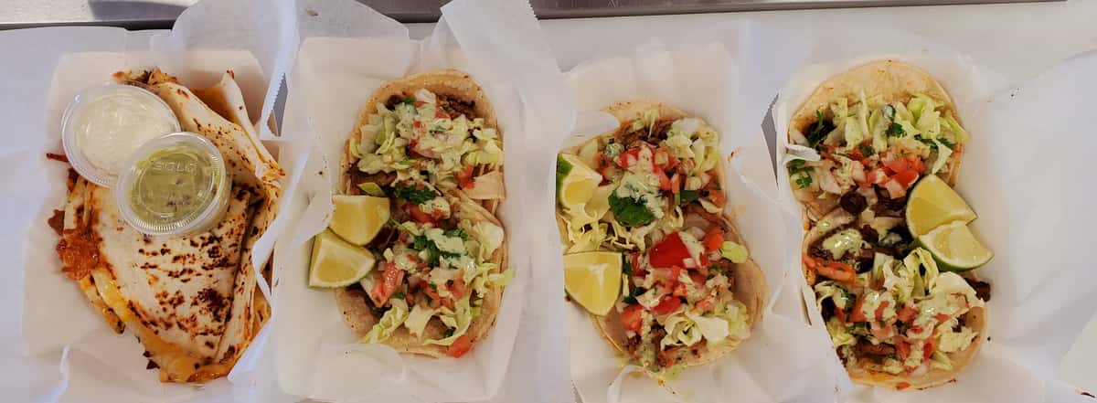 Tacos and Quesadilla Plate