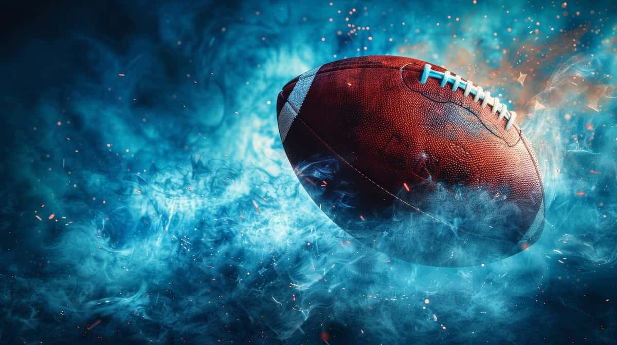 football being thrown through ice in a fantasy setting