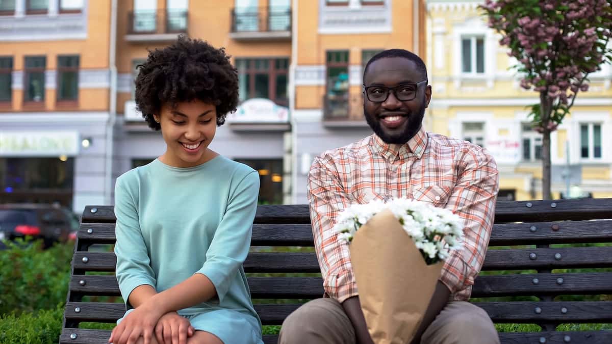 first date, to people sitting on a bench