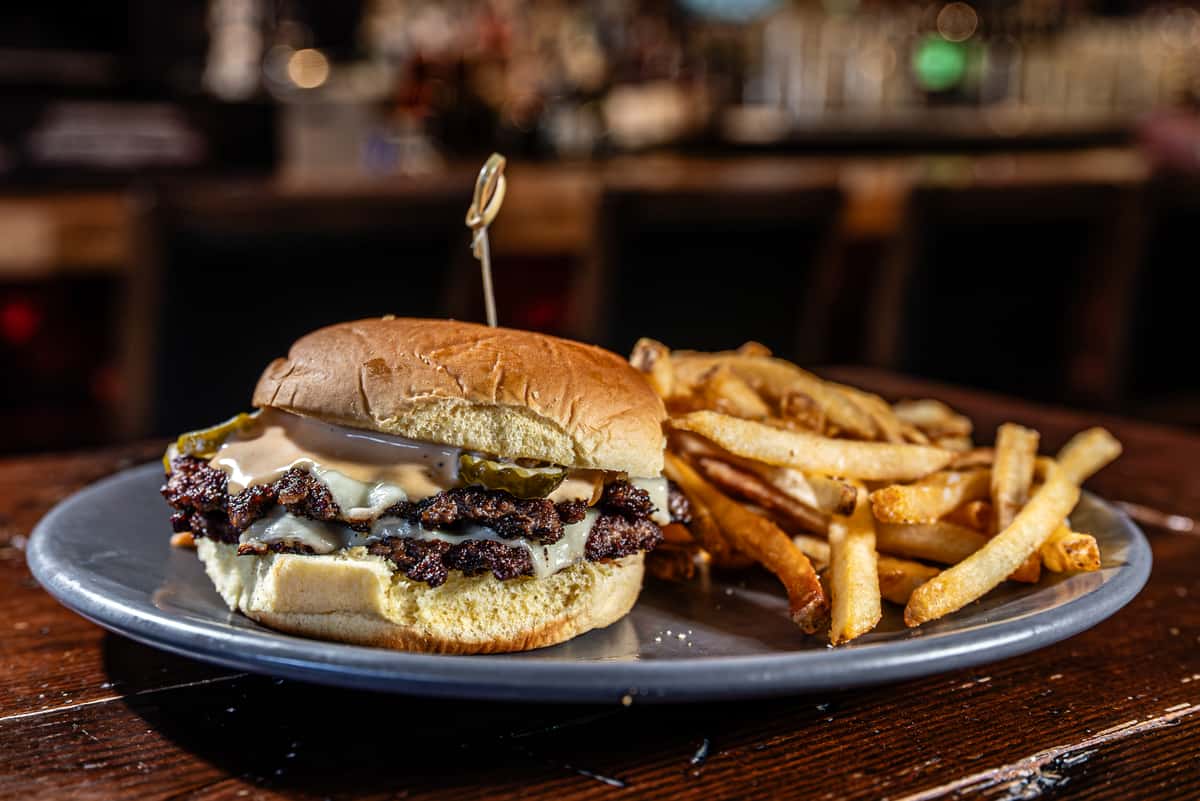 burger and fries