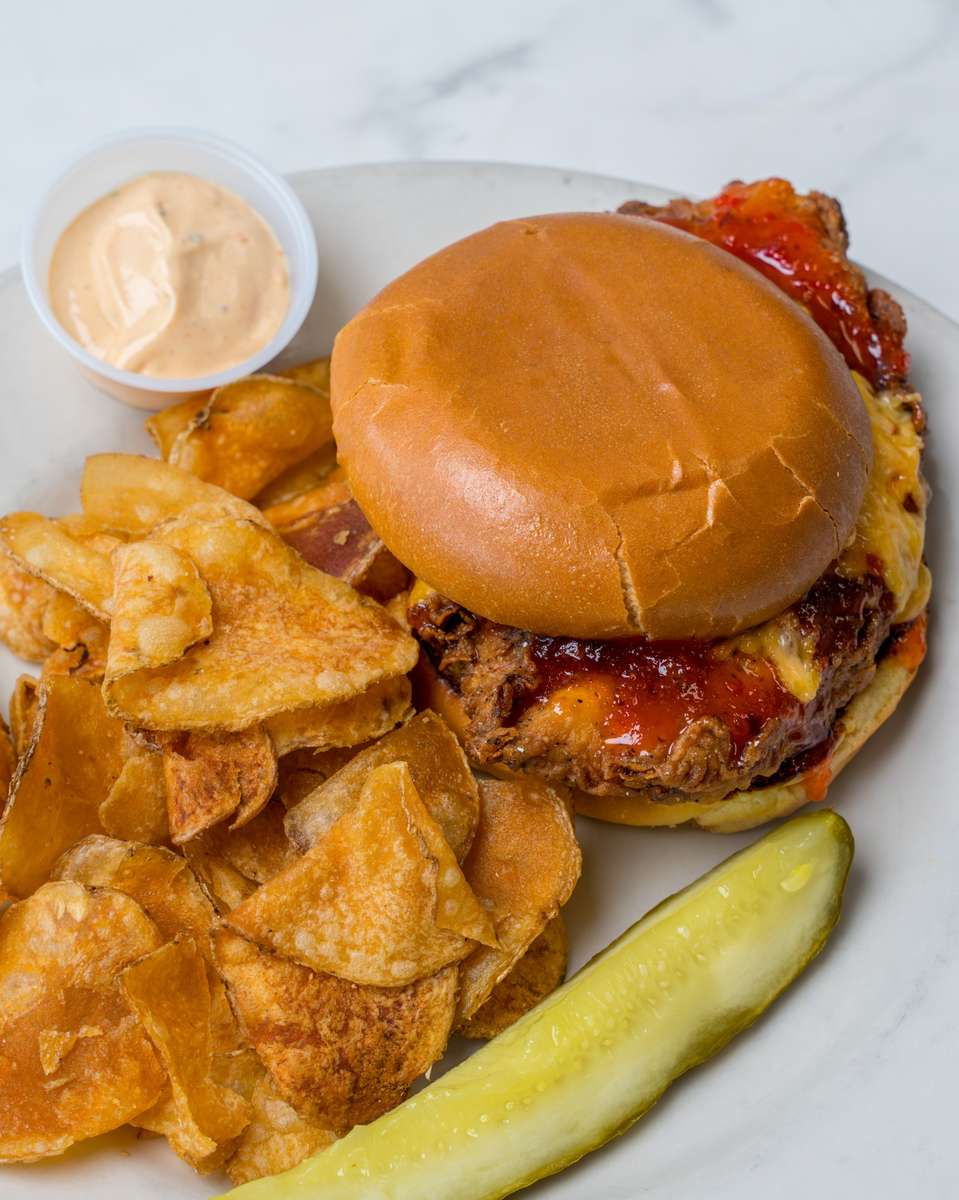 Pepper jelly & pimento cheese sandwich