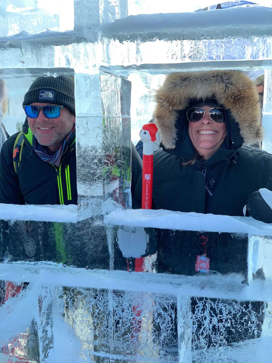 Dan and Val at Ice Fest