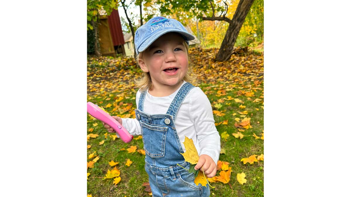 Girl wearing overalls
