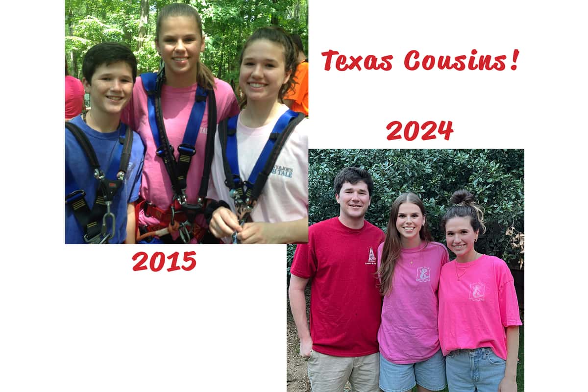 3 Cousins in Shirts 2015 and 2024