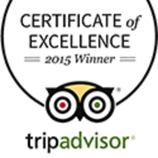 TripAdvisor 2015 Certificate Of Excellence