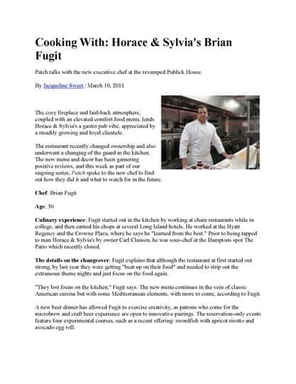 cooking with: horace and sylvia's brian fugit