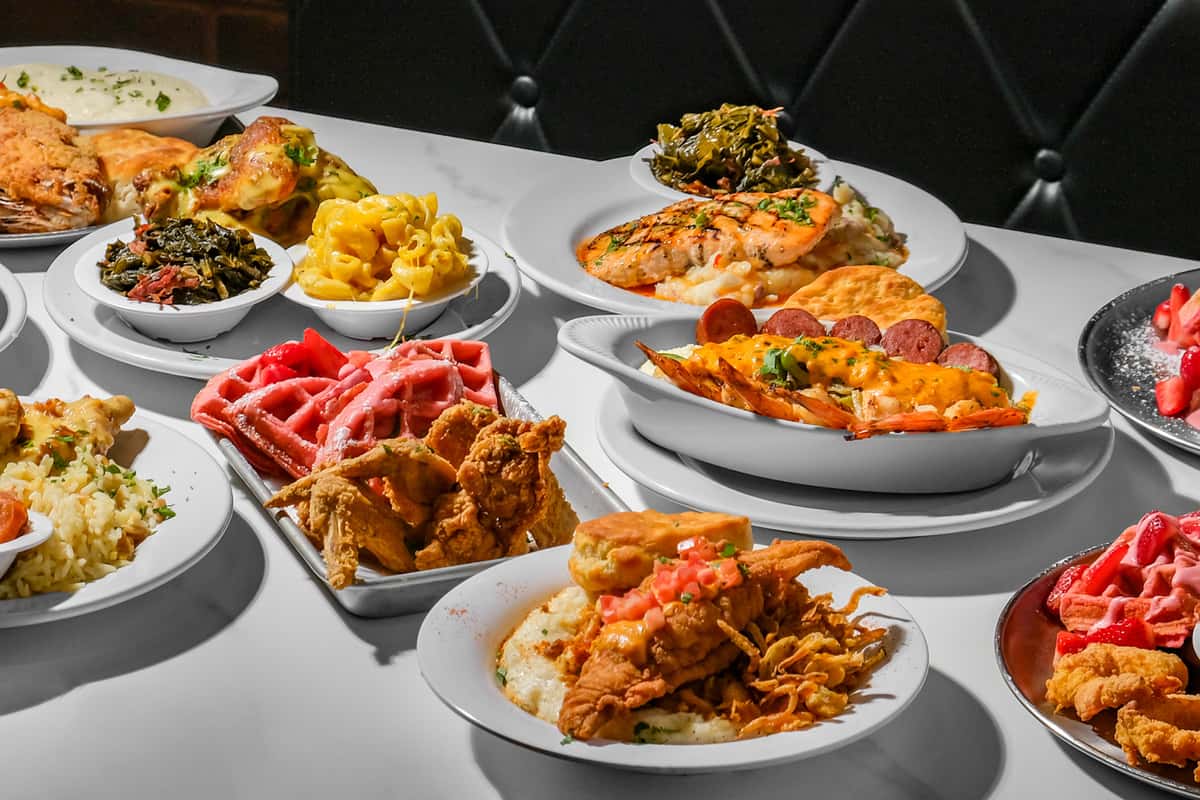 Food on a table