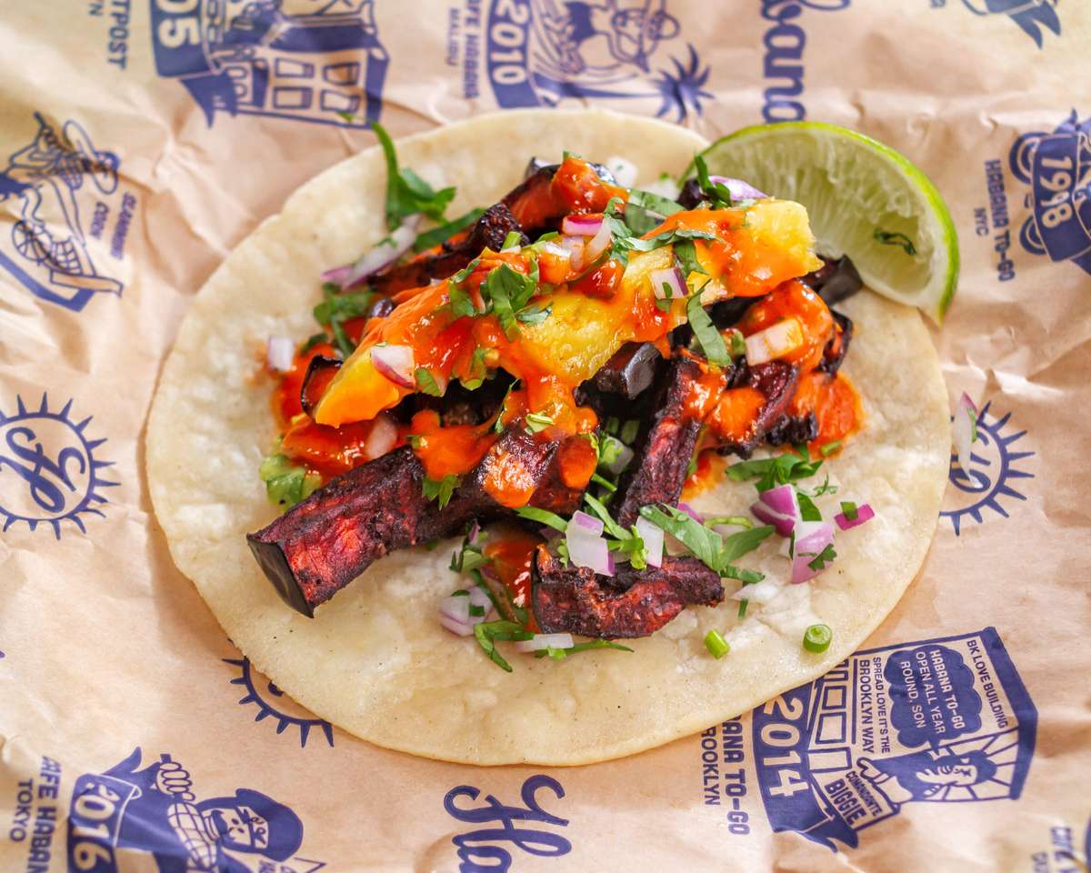 Eggplant taco