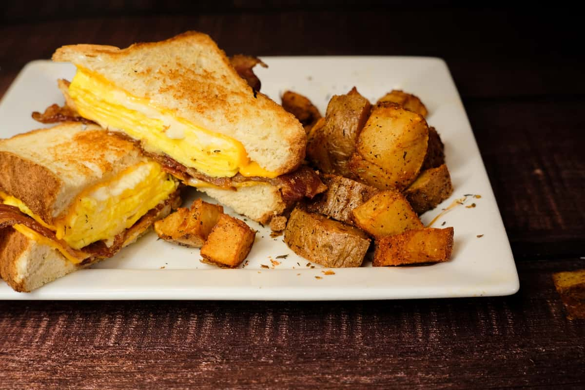 Bacon, Egg, and Cheese Breakfast Sandwich • Family Around the Table