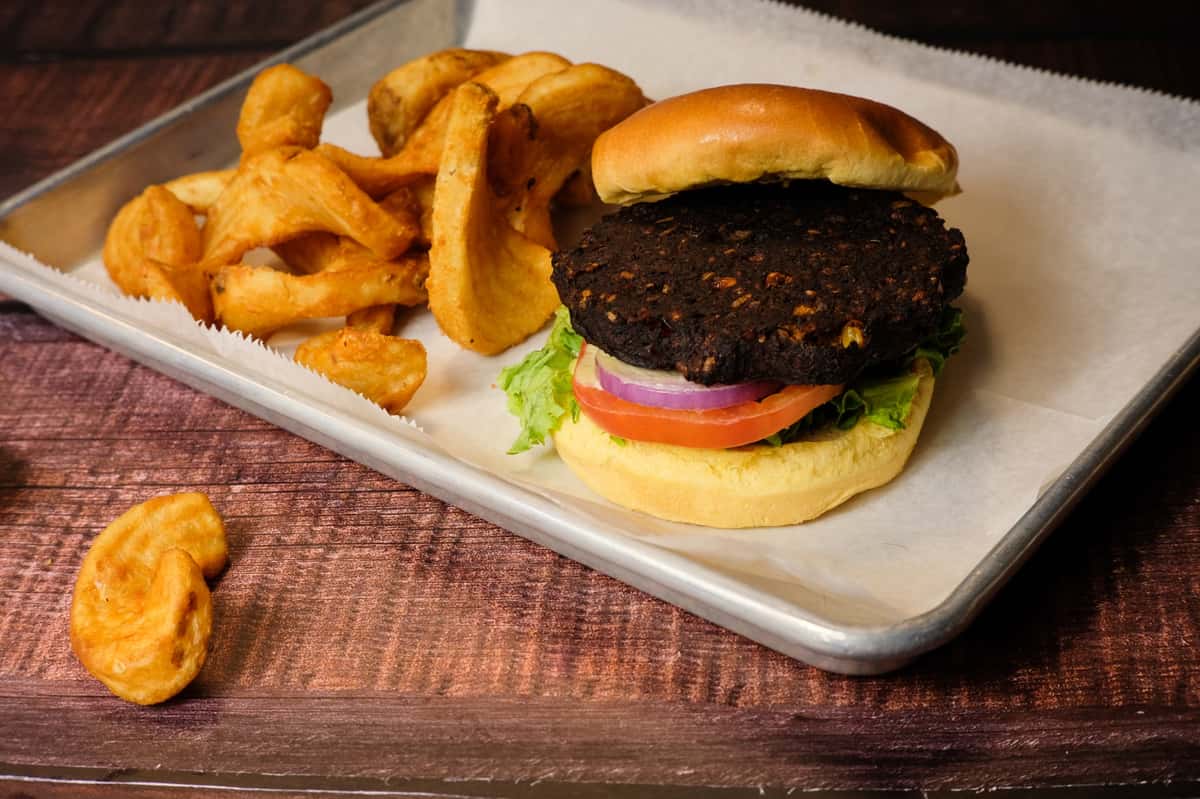 Black Bean Burger Main Menu Sixes Tavern Tavern in Cartersville, GA